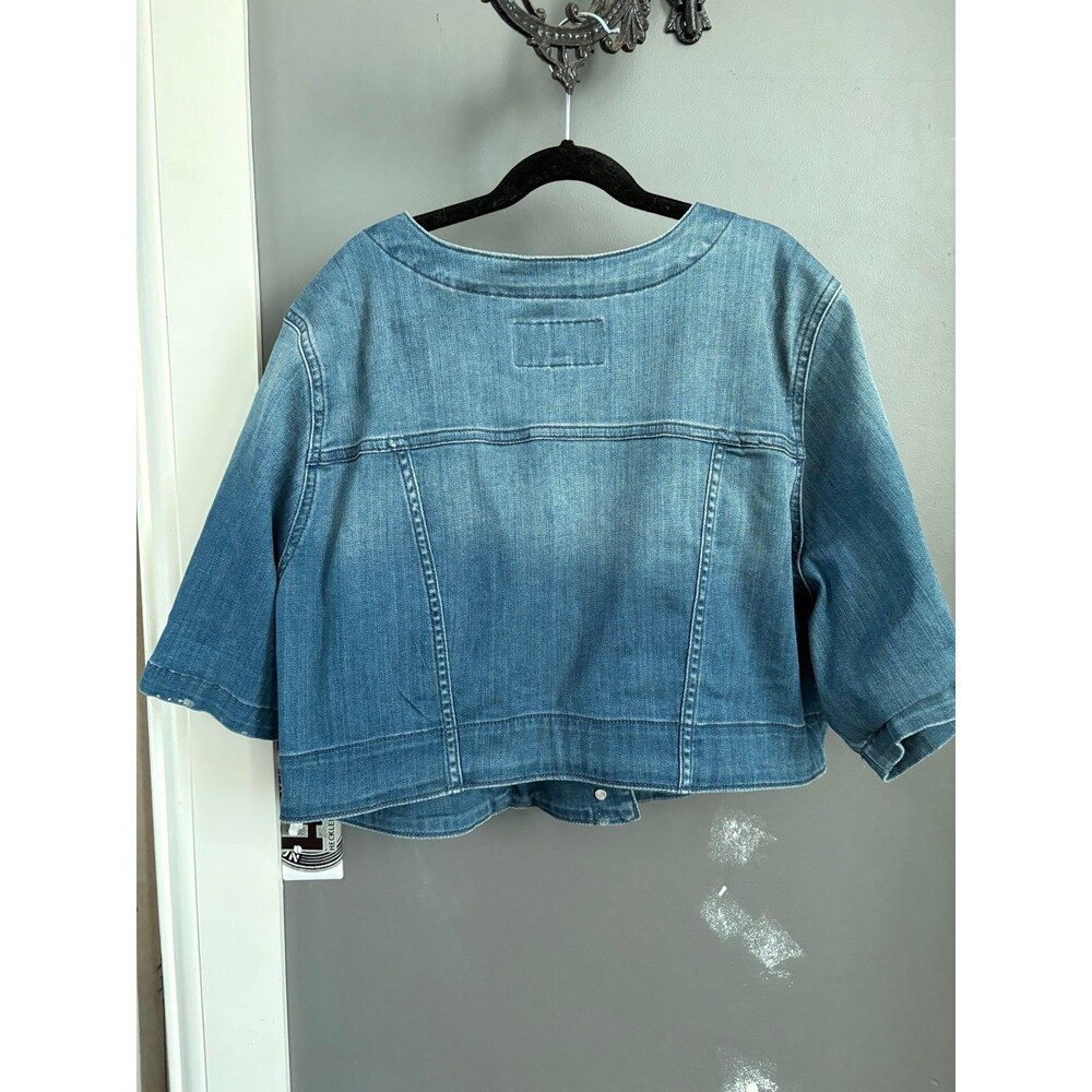Torrid size 1 crop Jean jacket y2k - Picture 4 of 5